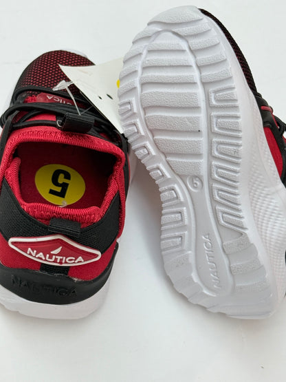 NWT - Nautica Red Black Sneakers Toddler Size 5