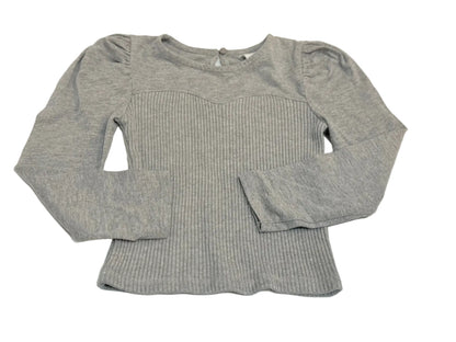 Zara Gray Ribbed Off-Shoulder Top 6