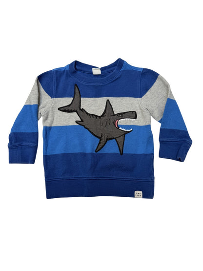 Baby Gap Shark Striped Sweatshirt 2T