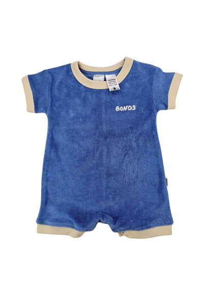 Bonds Blue Terry Romper 0-3M