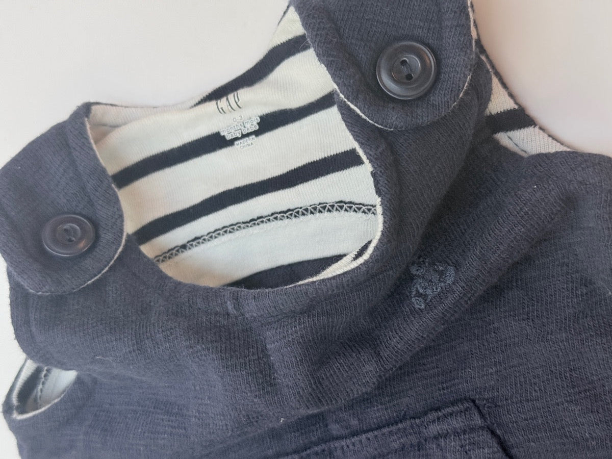 Gap Navy Romper Shortall 0-3M