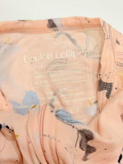 Loulou Lollipop Unicorn Zip Sleeper 0-3M