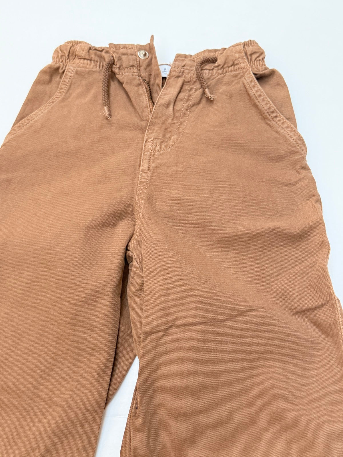 Zara Brown Twill Joggers Size 5Y