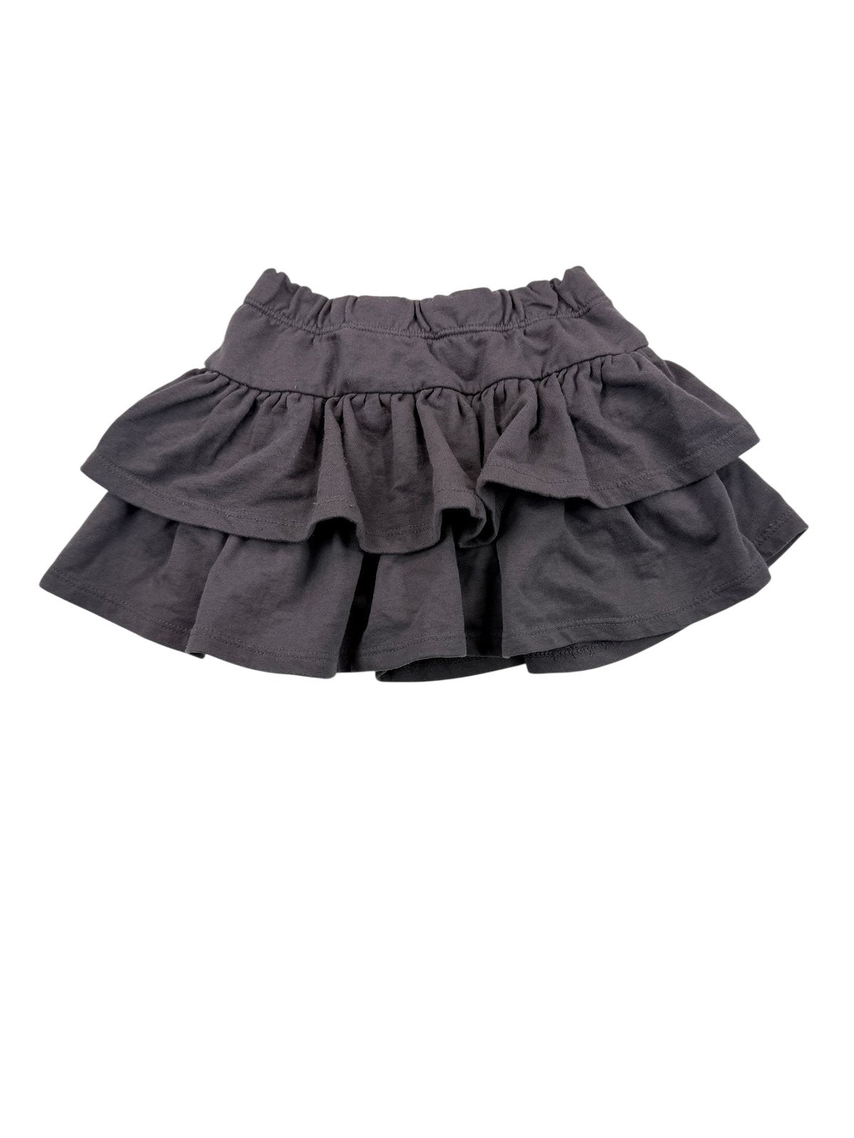 haute hippie Gray Tiered Ruffle Skirt 4T