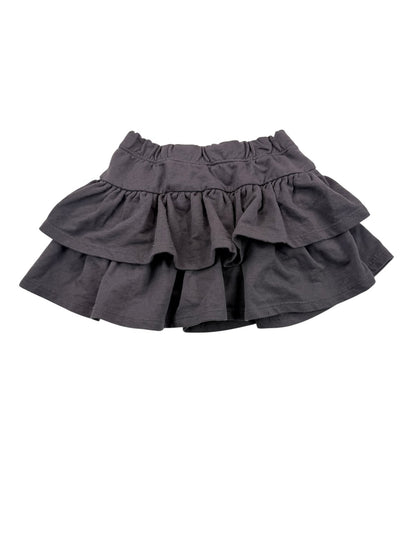 haute hippie Gray Tiered Ruffle Skirt 4T