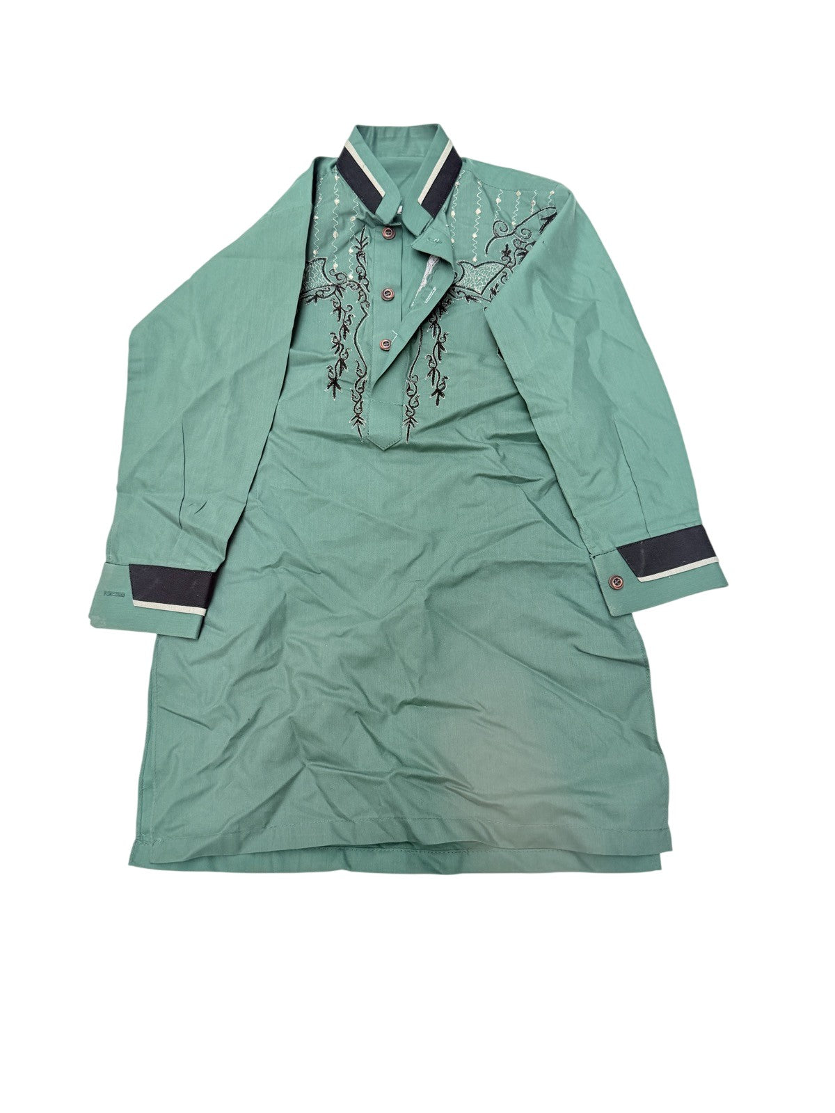 Green Embroidered Kurta Shirt Size 5/6