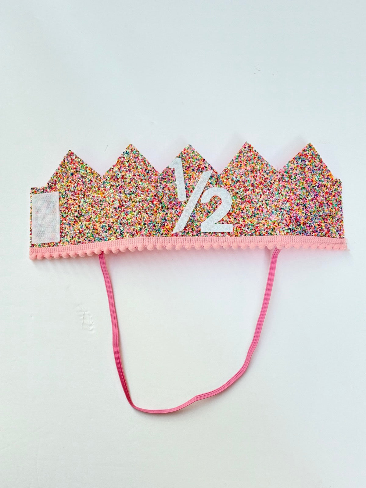 Glitter Half Birthday Crown Baby Girl