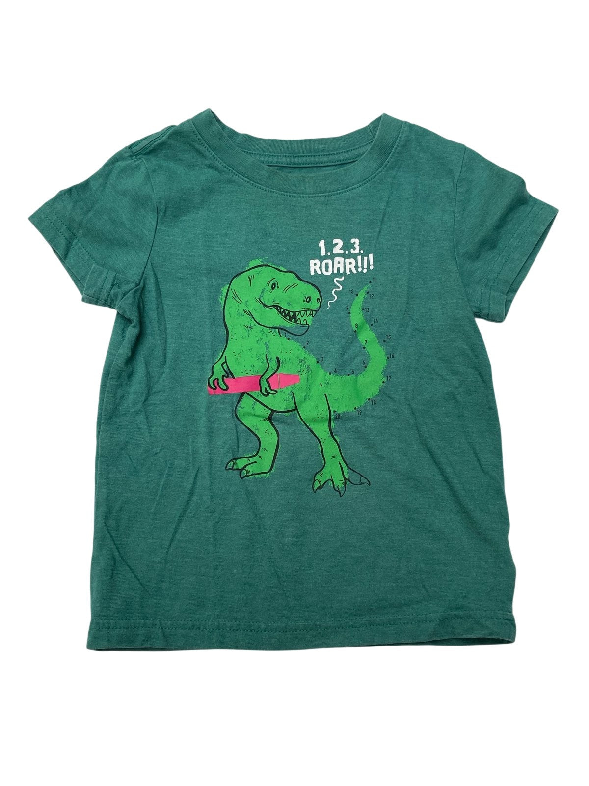 Cat & Jack Green Dinosaur T-Shirt 2T