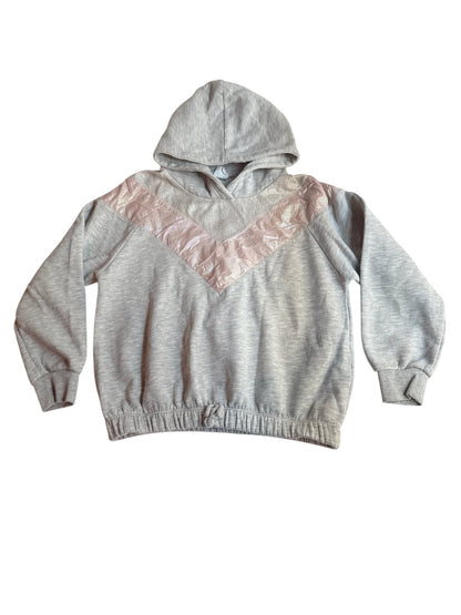 Zara Gray Pink Chevron Hoodie Size 11-12