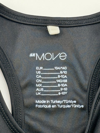H&M Move Black Racerback Tank Size 8-10Y