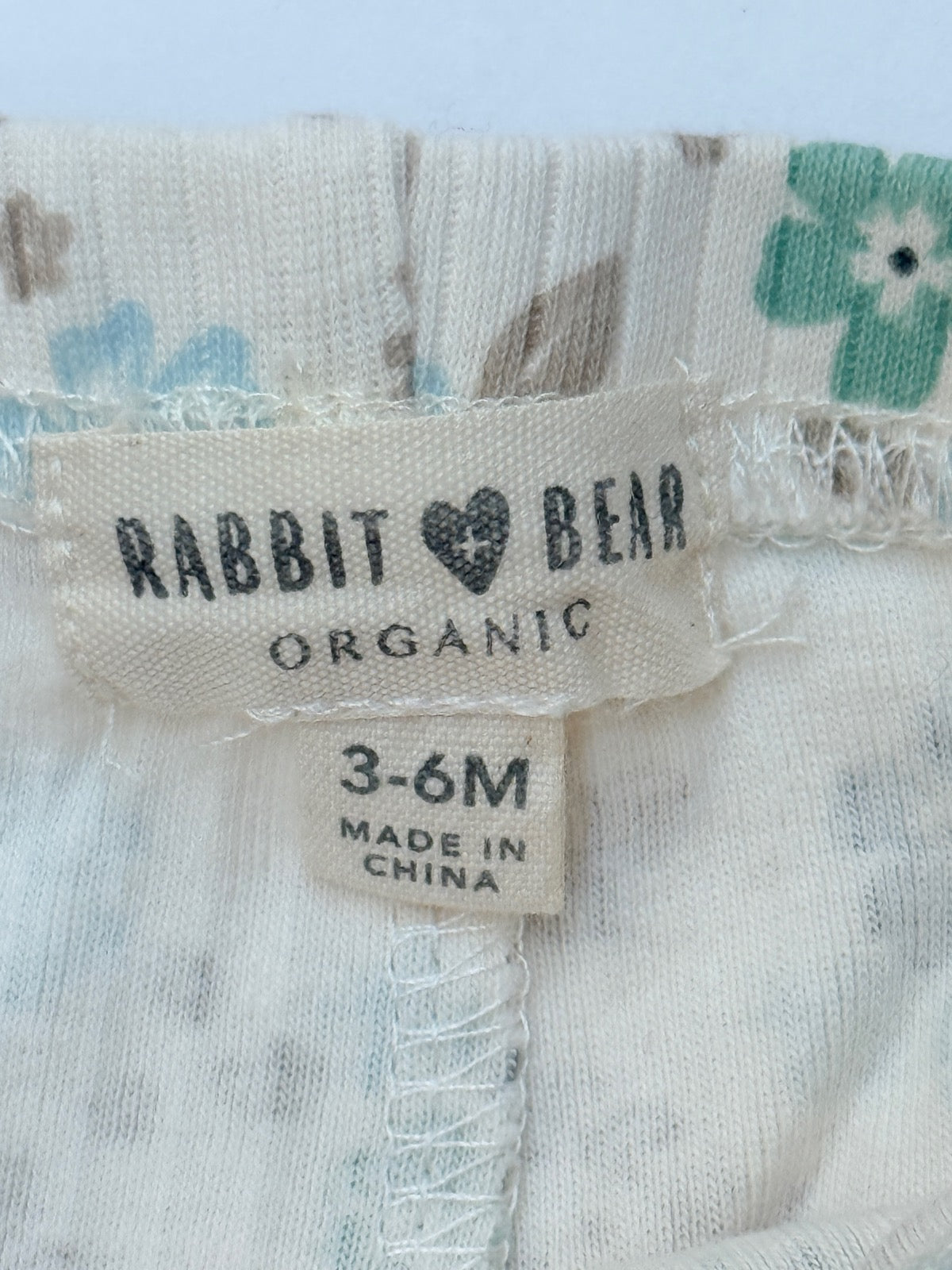 Rabbit + Bear Organic Floral Leggings 3-6M