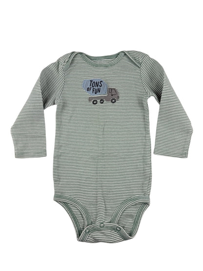 Just One You Striped Cement Truck Bodysuit 18M
