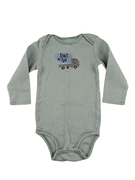 Just One You Striped Cement Truck Bodysuit 18M