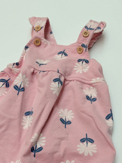 Pekkle Pink Floral Romper 12M