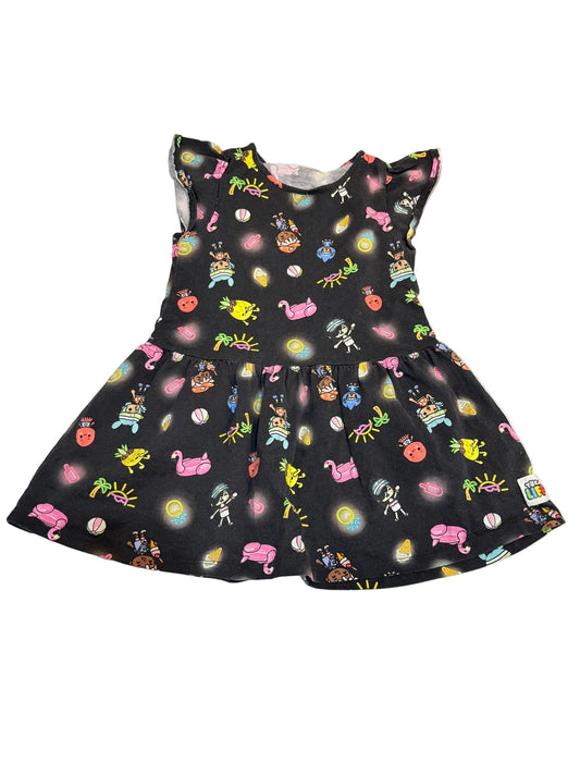 Toca Life x H&M Black Print Dress 4-6Y