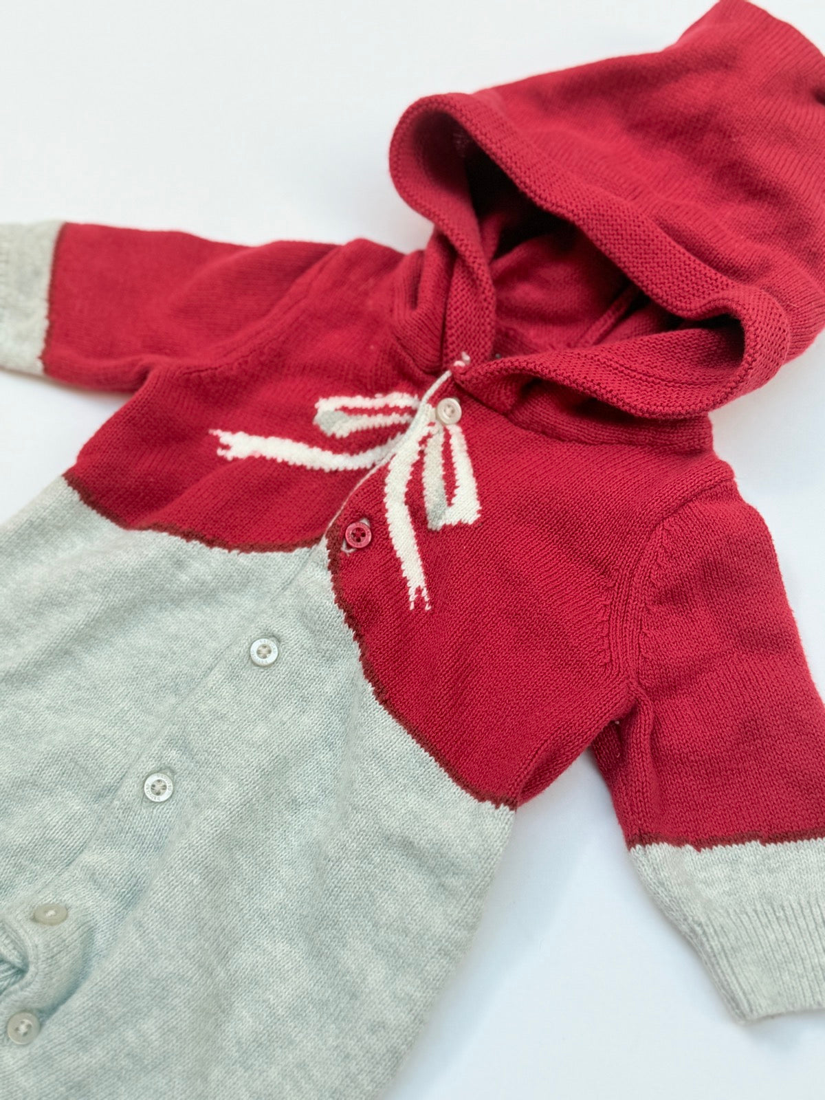 Baby Gap Knit Hooded Romper Newborn