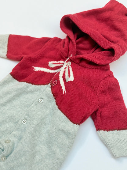 Baby Gap Knit Hooded Romper Newborn