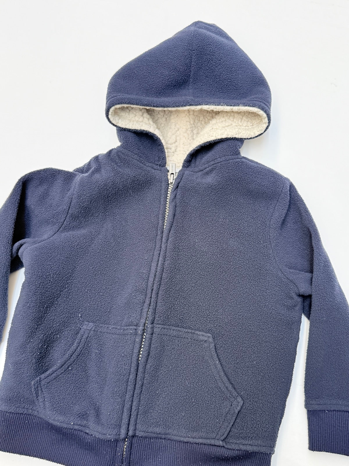Old Navy Navy Sherpa Lined Hoodie 3T