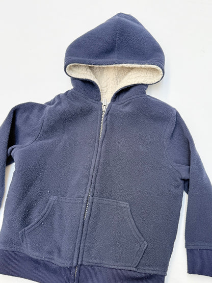 Old Navy Navy Sherpa Lined Hoodie 3T