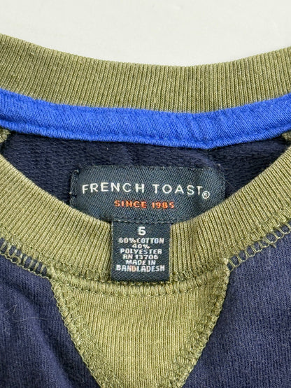 French Toast Navy Olive Raglan Sweatshirt Size 5