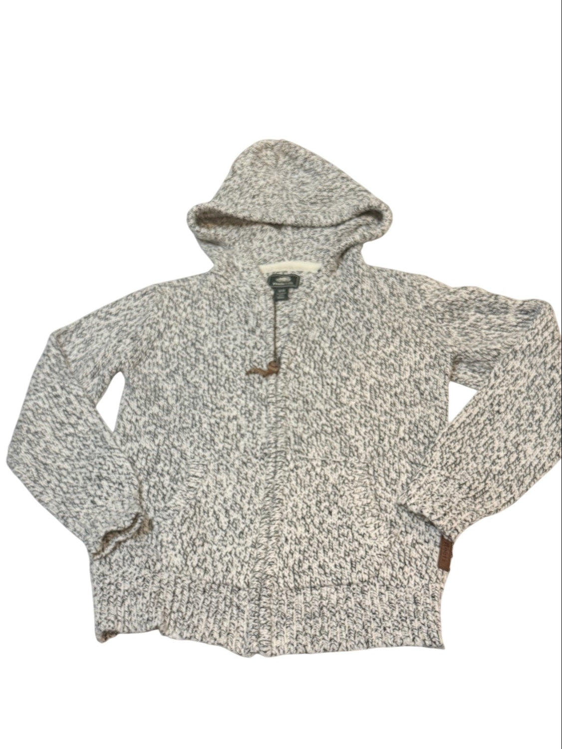 Roots Kids Knit Hooded Quarter-Zip Sweater Size 7-8