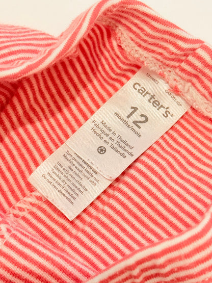 Carter's Coral Stripe Leggings 12M