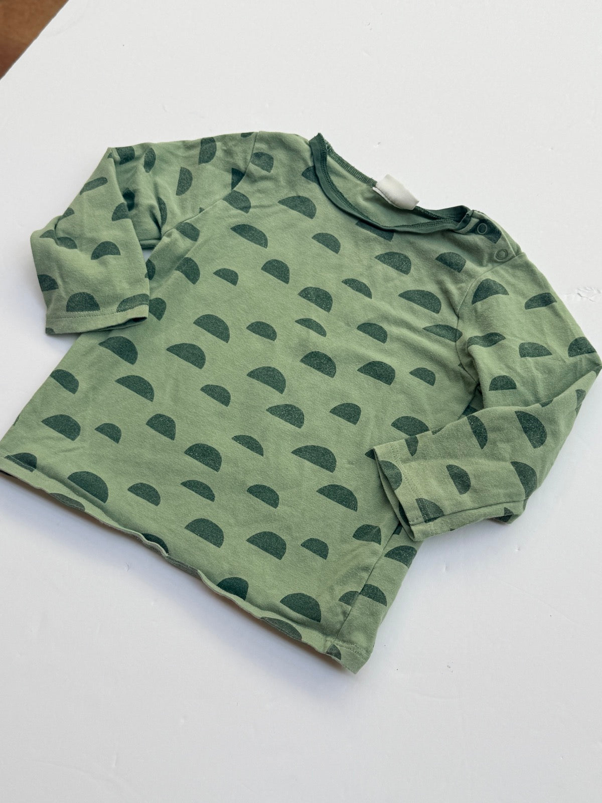 Next Baby Green Half-Moon Print Top 9-12m