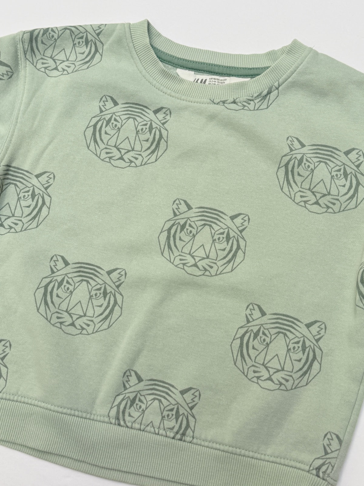 H&M Tiger Print Sweatshirt Size 2-4Y