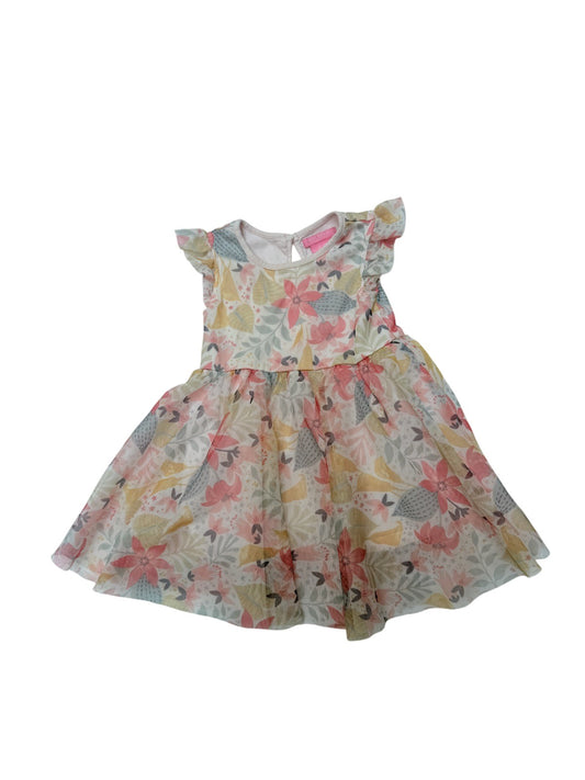 Isaac Mizrahi Floral Mesh Dress Size 12M