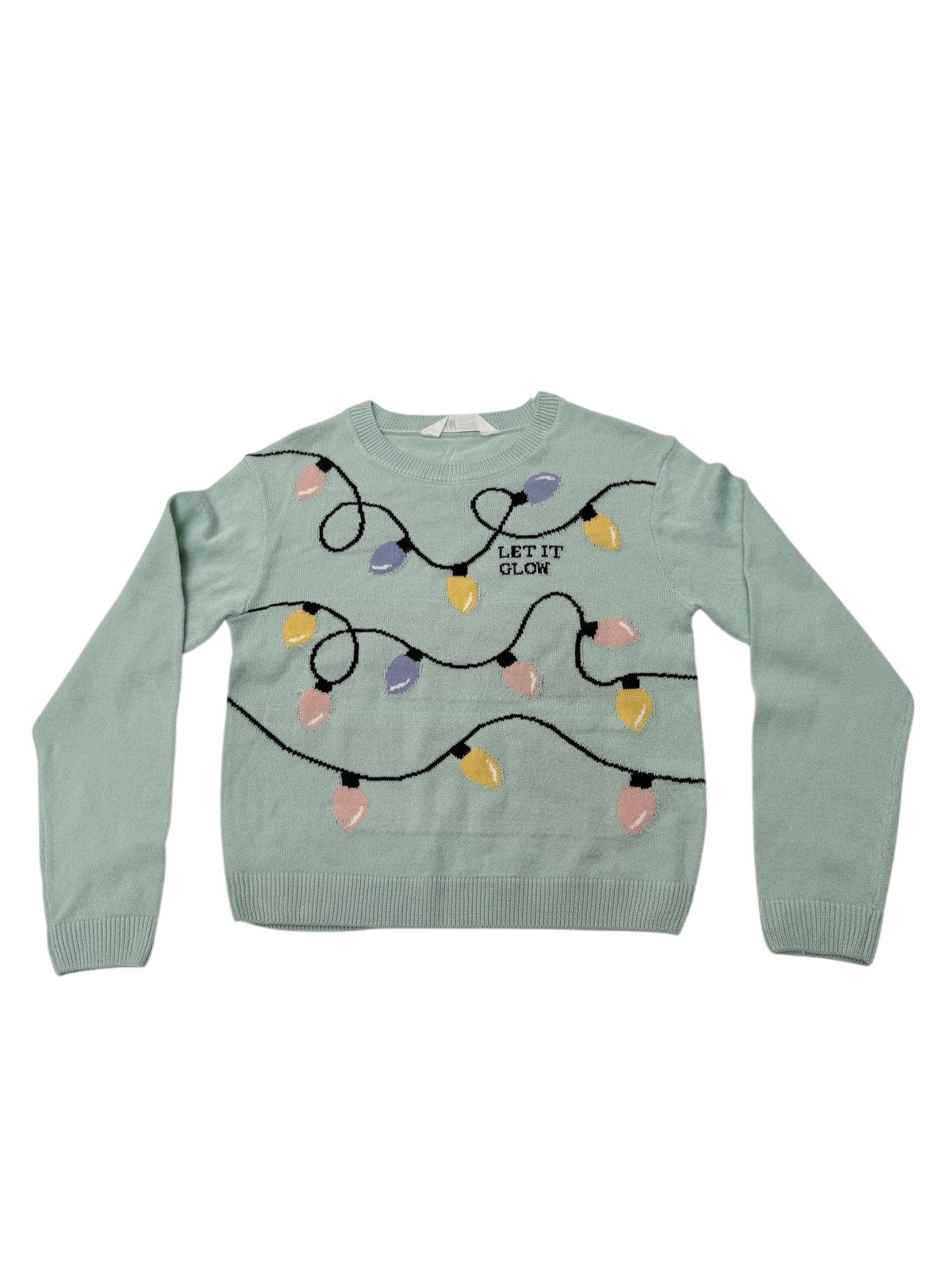 H&M Let It Glow Christmas Lights Sweater 8-10Y