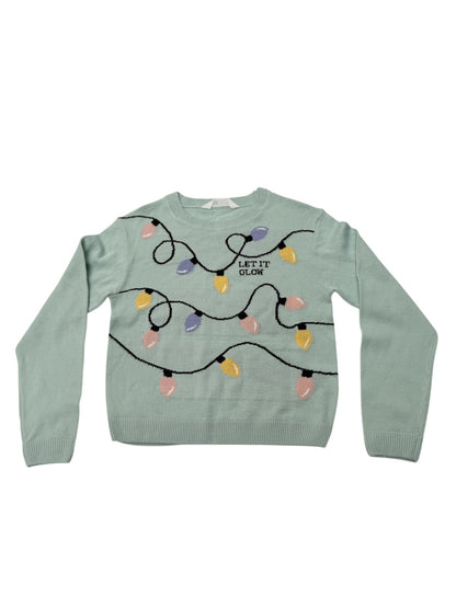 H&M Let It Glow Christmas Lights Sweater 8-10Y