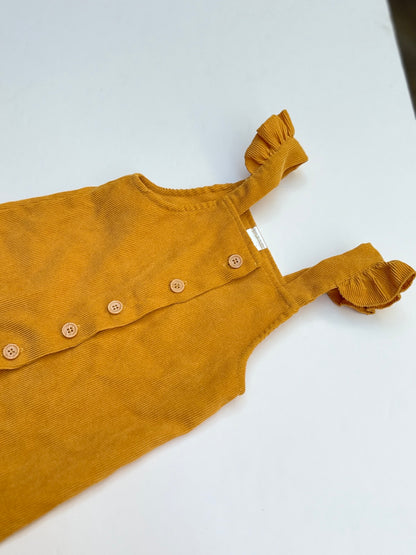 Shappy Chic Mustard Corduroy Ruffle Dress 3-6M