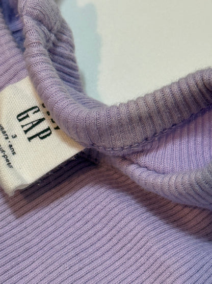 Gap Lavender Ruffle Sleeve Ribbed Top 3T