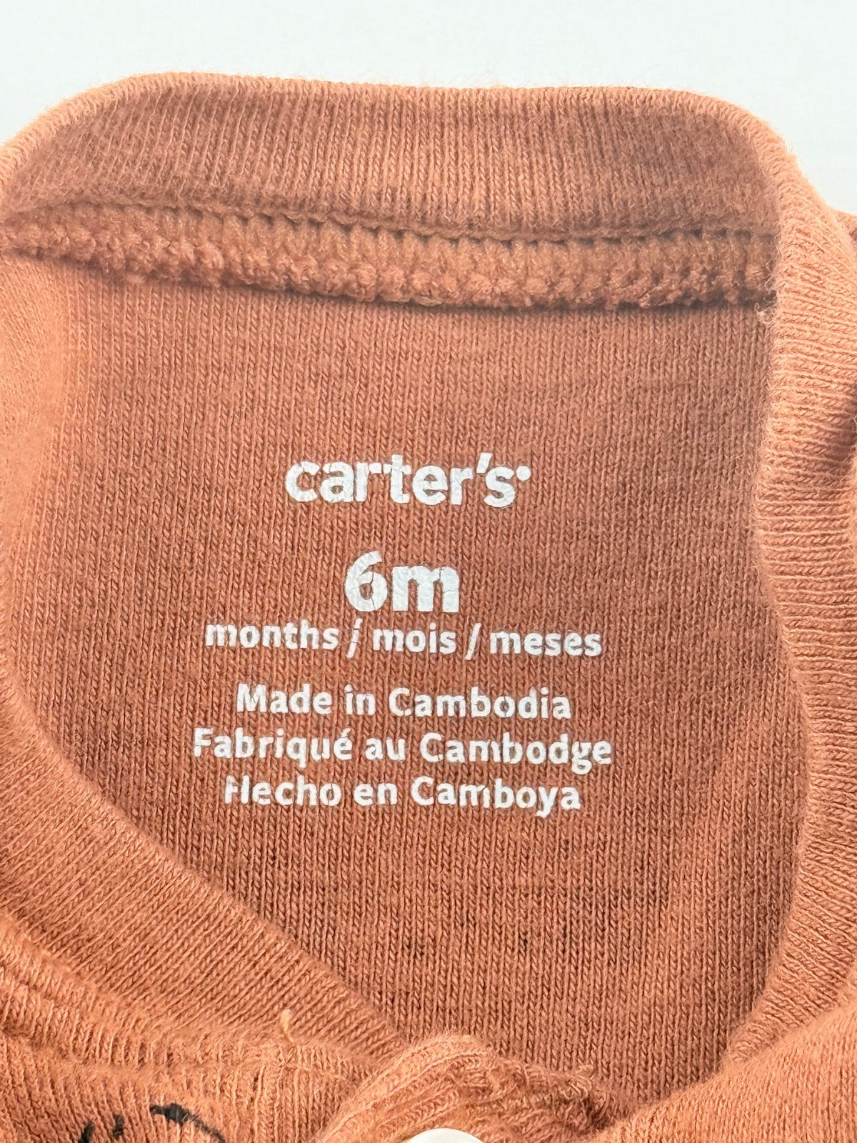 carter's Dog Print Henley Bodysuit 6M
