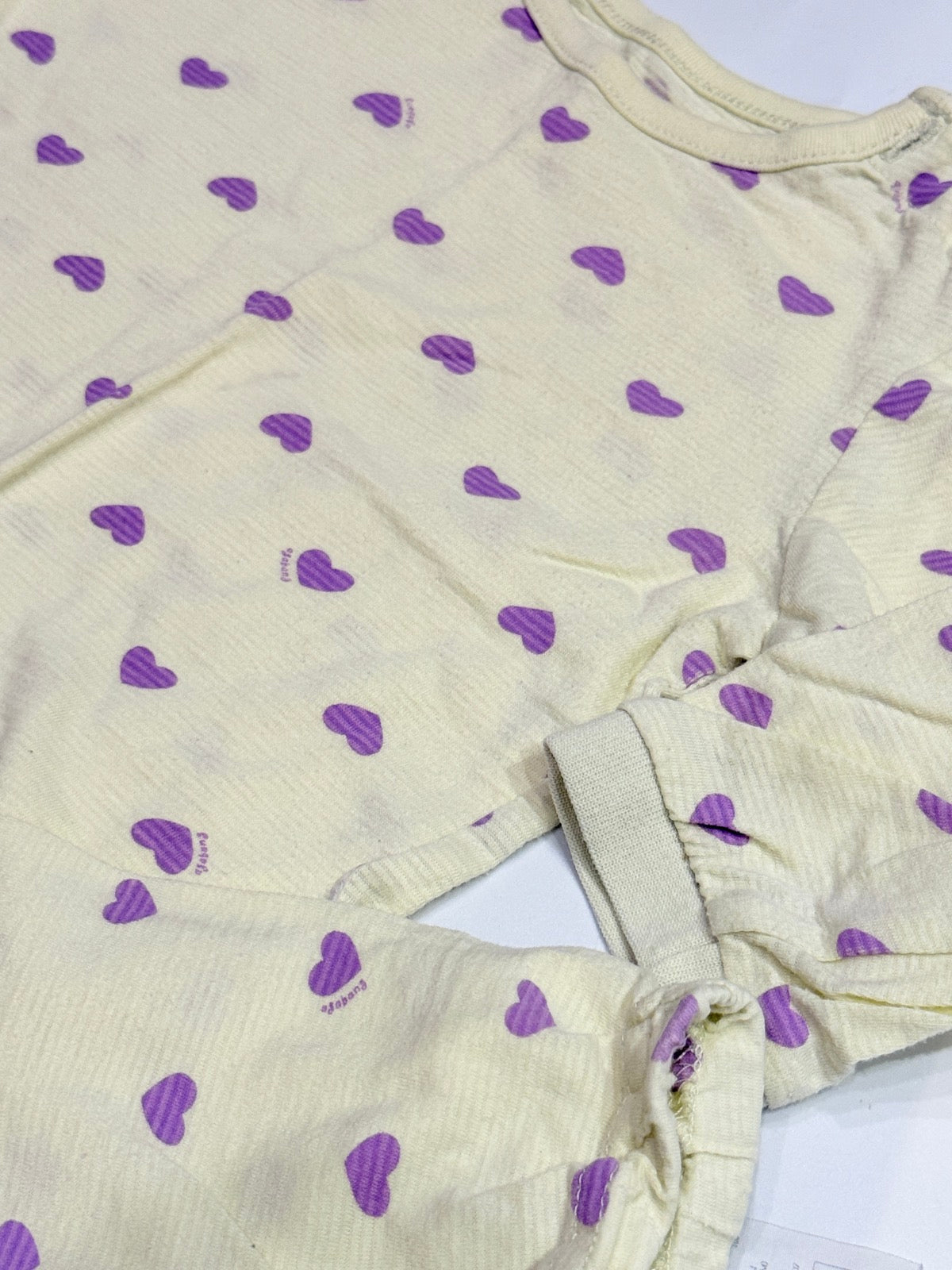 Agabang Heart Print Pajama Set 24m