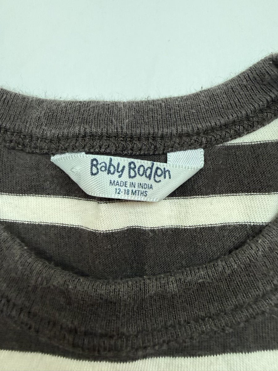 Baby Boden Pirate Stripe Long Sleeve Top 12-18m