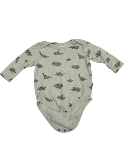 Rabbit + Bear Dinosaur Print Bodysuit 6-9M