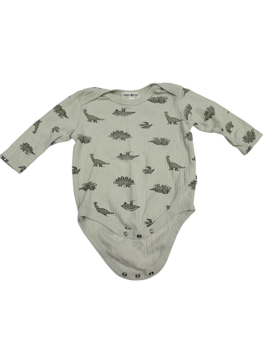 Rabbit + Bear Dinosaur Print Bodysuit 6-9M