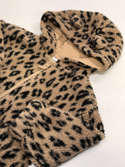 Carter's Leopard Sherpa Hoodie Jacket 24m