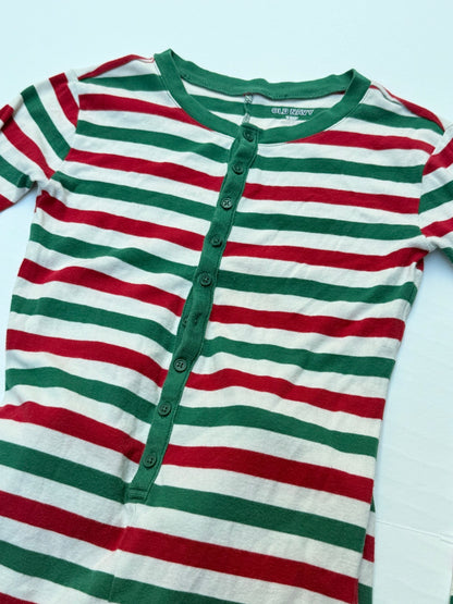 Old Navy Striped Christmas Union Suit Pajamas L 10