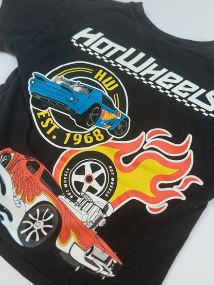 Zara Hot Wheels Black Graphic Tee EST 1968 2T