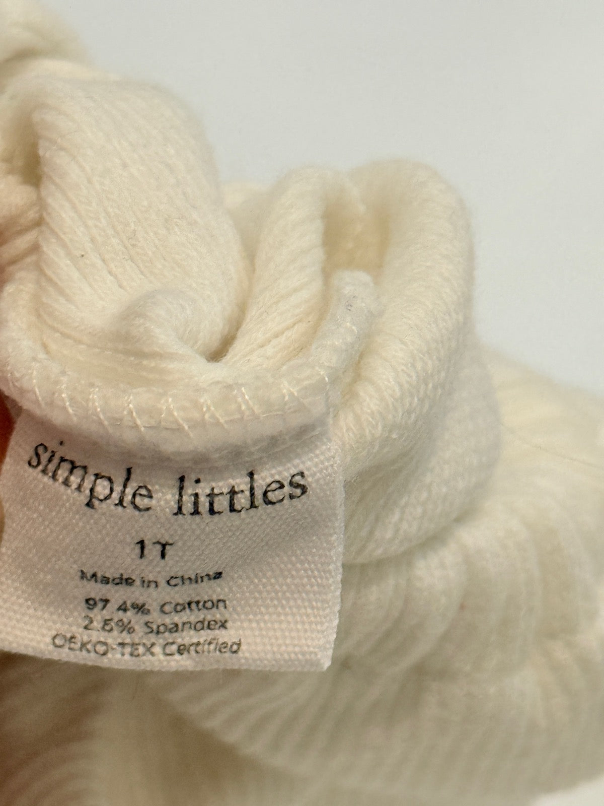 Simple Littles Thick Organic Cotton Ribbed Knit Set 1T