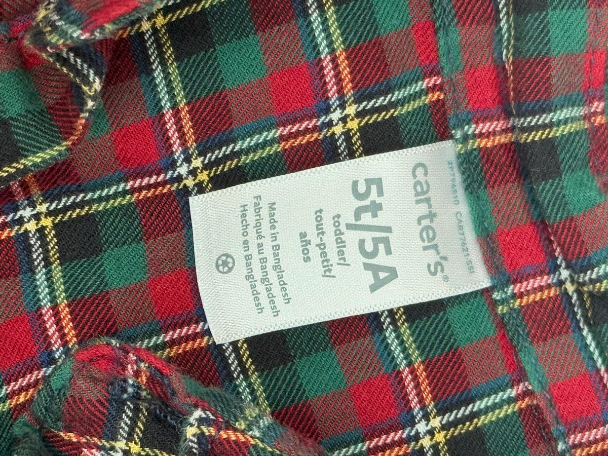 Carter's Plaid Flannel Shirt 5T