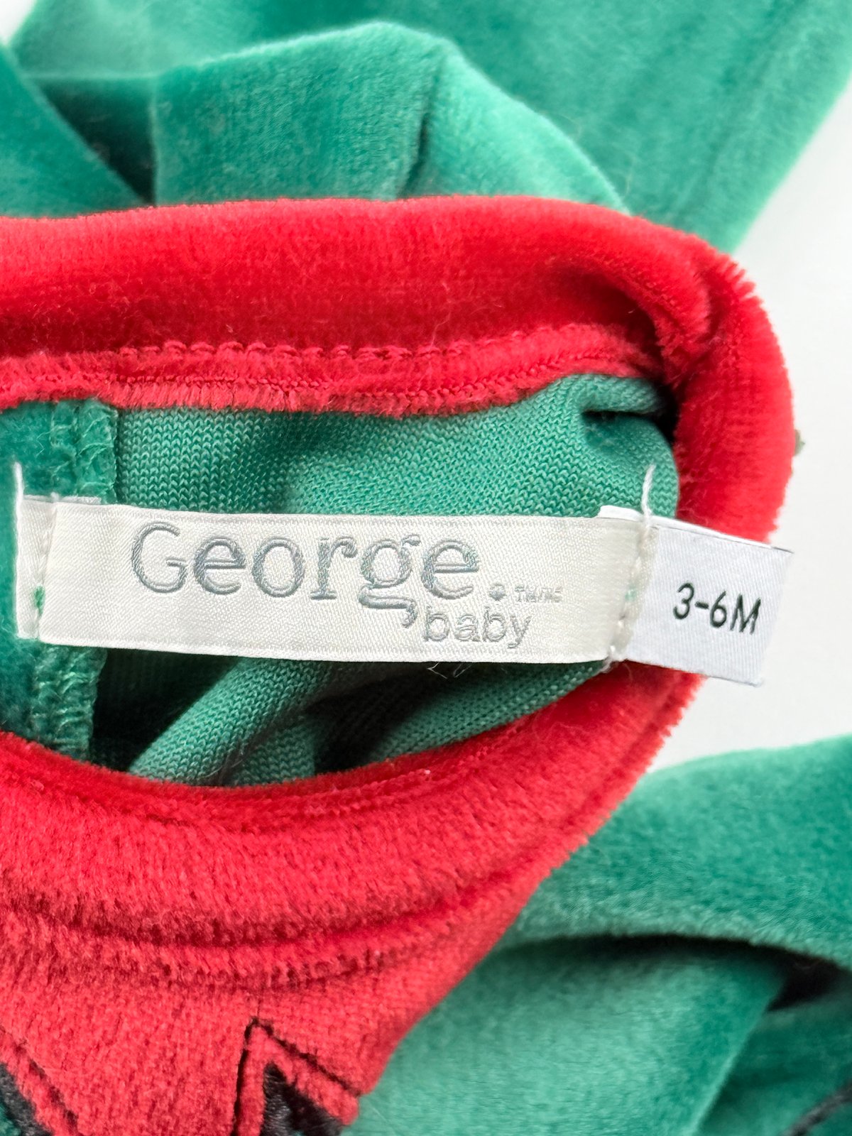 George Baby Elf Velour Set 3-6M