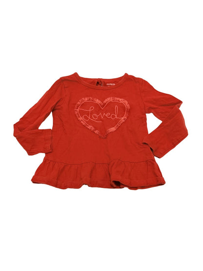 Carter's Red Loved Heart Top 3T