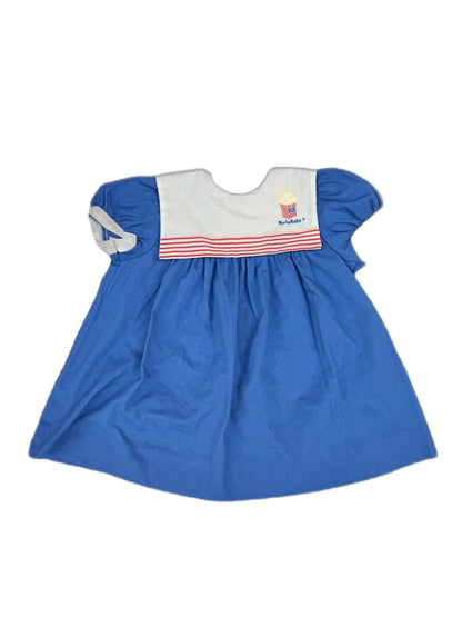 Vintage Krickets Chuckles Blue Popcorn Dress Size 18