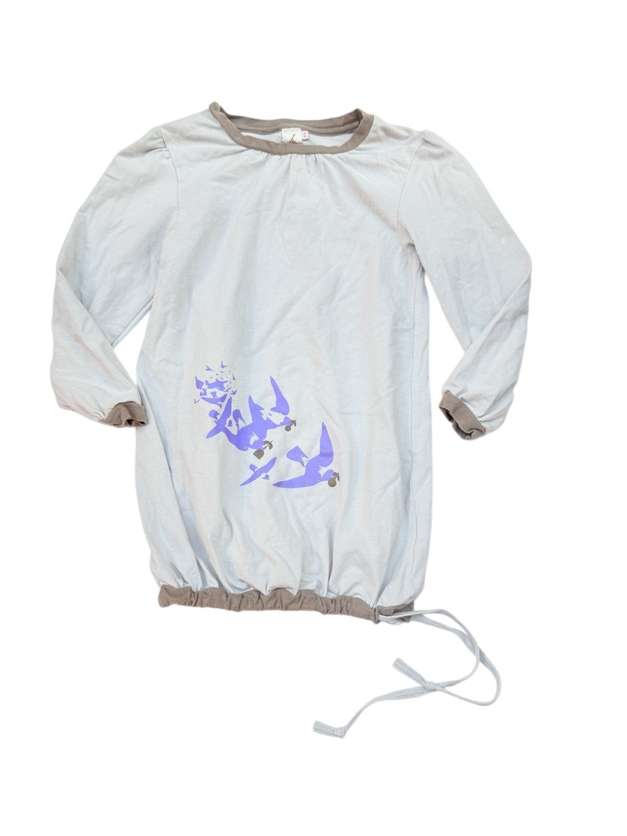 Fig Organic Kids Gray Long Sleeve Top 4Y