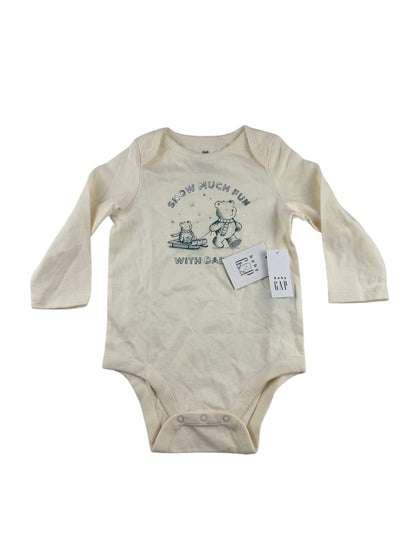 NWT - Baby Gap Snow Much Fun Bodysuit 6-12M