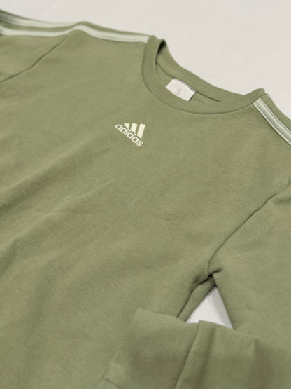Adidas 3-Stripe Crewneck Sweatshirt Size 8Y