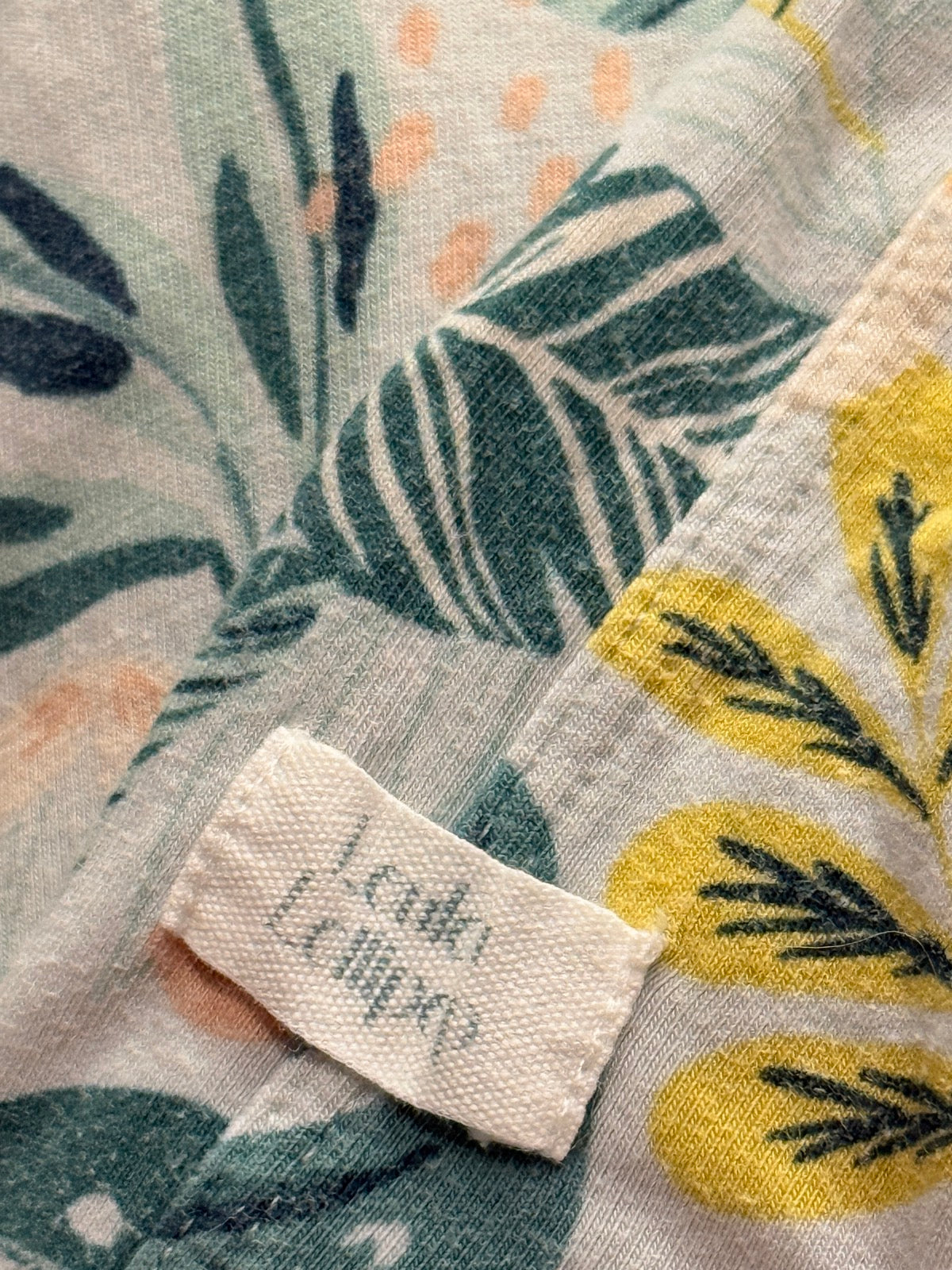 Loulou Lollipop Tropical Leaf Bodysuit 6-12M